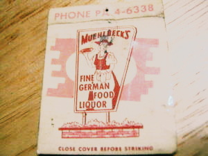 Alcona Brew Haus (Muehlbecks Bavarian Village) - Old Matchbook